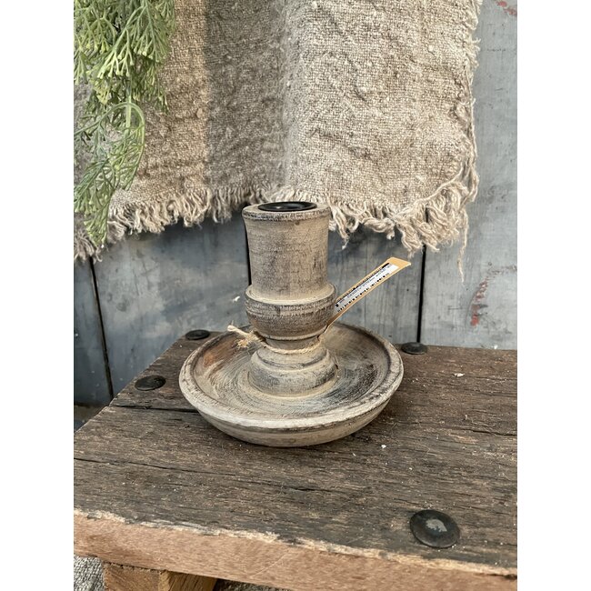 # Houten blaker -  CENTRE CANDLE STAND BOWL BIG - 13x13x11.5cm