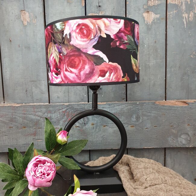 Metalen lampvoet - rond  - 20 x 10 x 36 cm excl kap