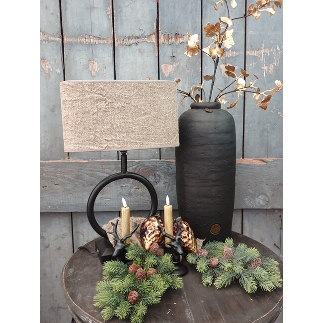 Metalen lampvoet - rond  - 20 x 10 x 36 cm excl kap