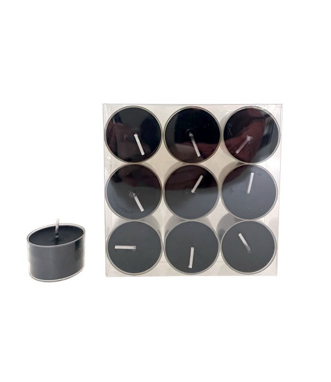 Theelicht Set 9 - zwart
