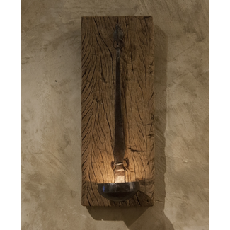 Mix - Wwandkandelaar railway met spoon - ca. 15 x 11 x 40 cm