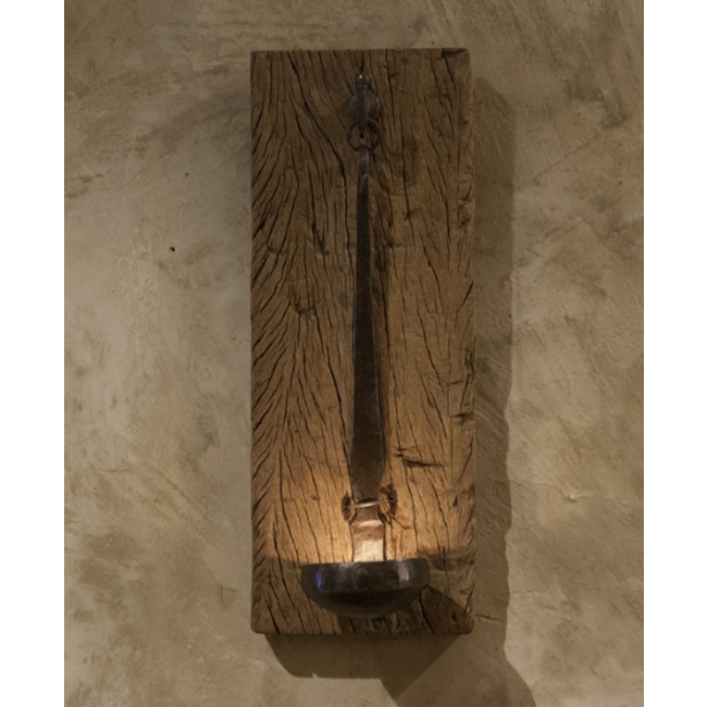 Mix - Wwandkandelaar railway met spoon - ca. 15 x 11 x 40 cm