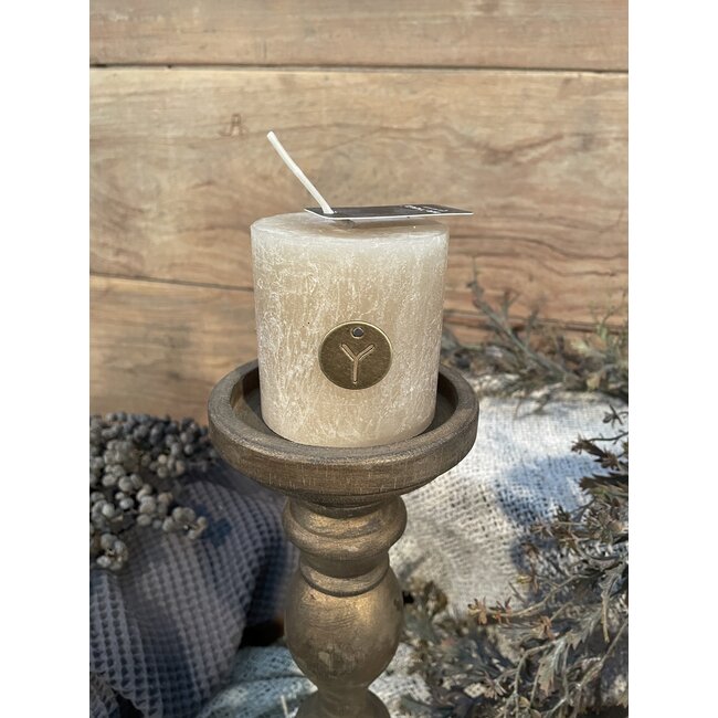 # Zandkleurige stompkaars 7 cm - sand