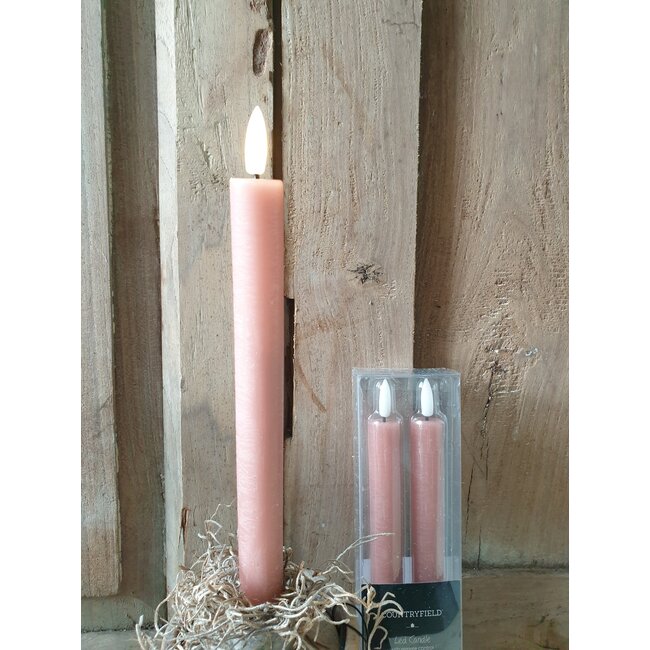 Countryfield Dnrkrs Ø2,2CM x 24 cm LED Lyon L s2 roze - met afstandsbediening, timer en dimmer