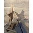 Houten ster op standaard S - 30x9x40cm