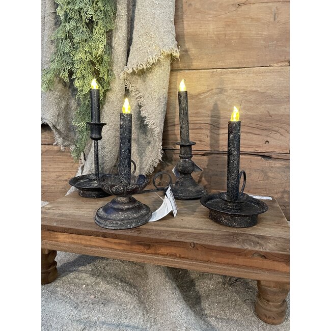 Countryfield Kaars i/kandelaar LED Hasse antiek koper