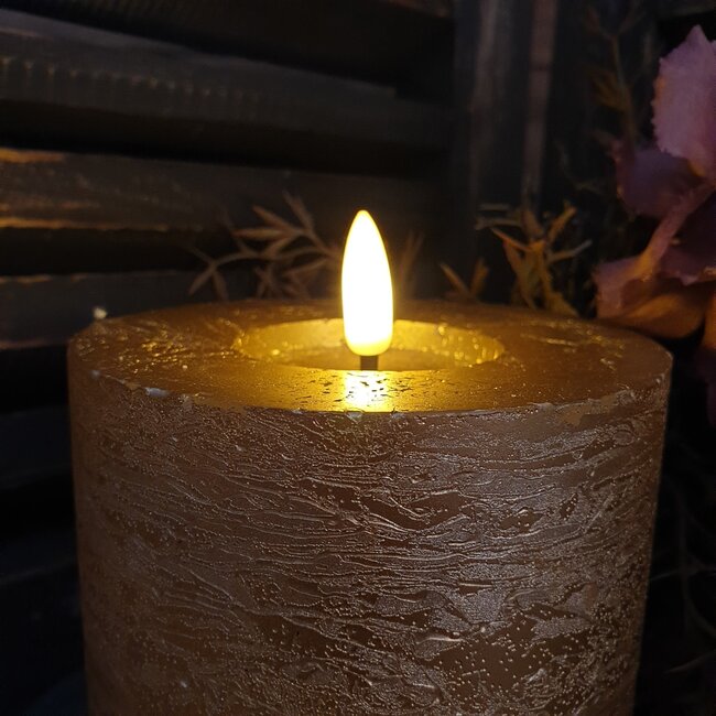 Stompkaars rustiek Ø10CM LED ro Lyon S goud-L10B10H10CM