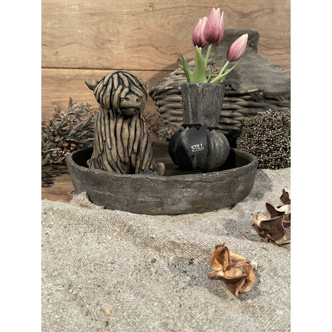 Countryfield # Schaal ro Bertus S grijs-L30B30H5CM - aardewerk