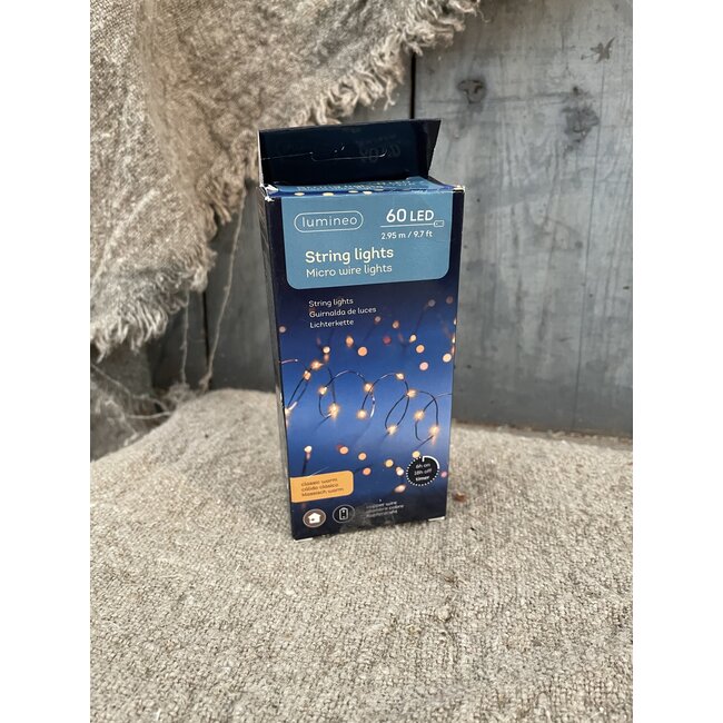 Micro LED stringlights binnen 295cm-60L Klassiek warm