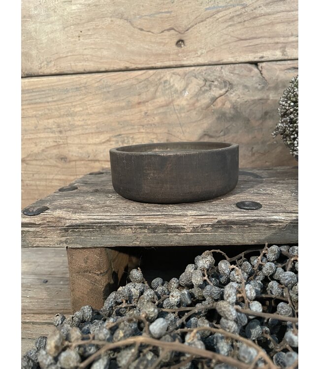 Mix - houten schaaltje - 12 x 12 x 4 cm - kleur kan afwijken