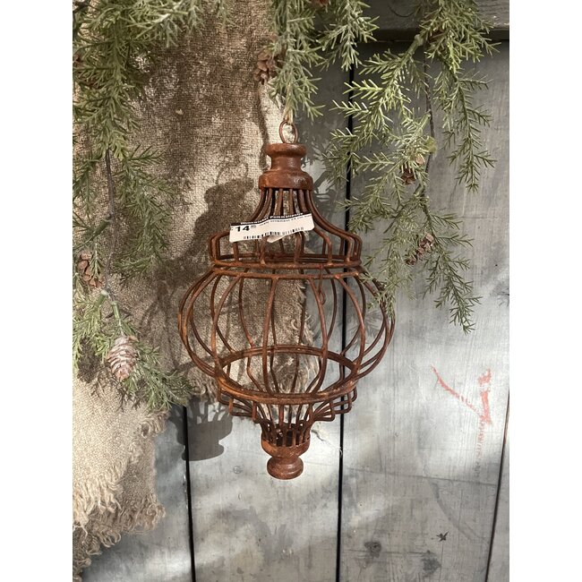 # rusty ornament ca. 13 x 13 x 25 cm - excl. deco