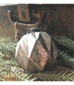 sobere kerstbal - 4 Inch CUSTARD BALL ANTIQUE - ca. 10 cm