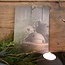Decobordje - kerst bellen- hout aan touw - 15 x 1 x 21 cm