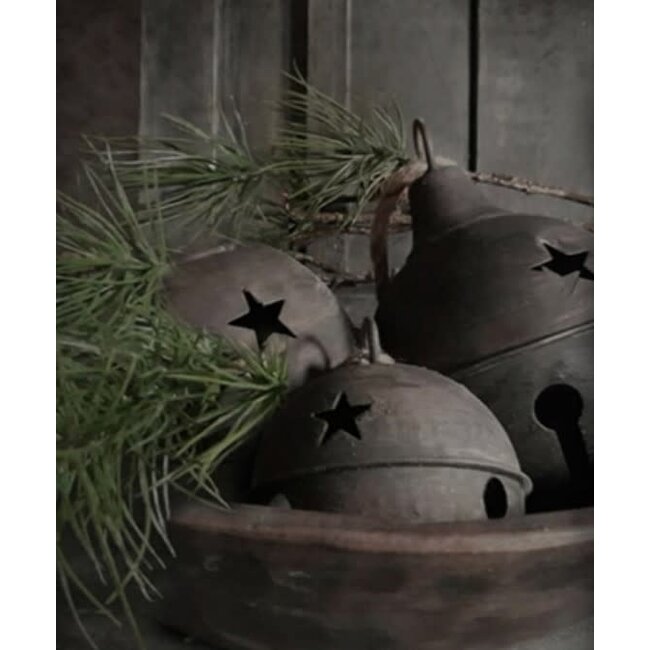 # Decobordje - kerst bellen- hout aan touw - 15 x 1 x 21 cm