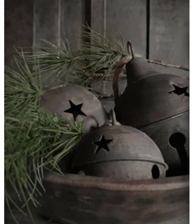 ### Decobordje - kerst bellen- hout aan touw - 15 x 1 x 21 cm