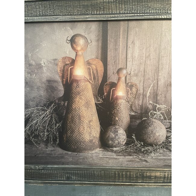 Sober landelijke lijst " Engelen"  - 66 x 52 cm