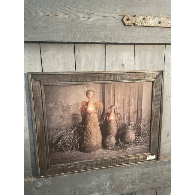 # Sober landelijke lijst " Engelen"  - 66 x 52 cm