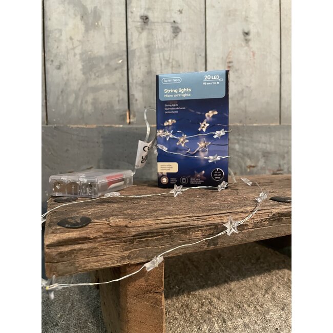 # Lichtslinger sterretjes - 20 led lamp - 1 meter - warm licht