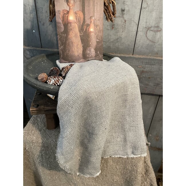 Sier wafeldoek grijs - 60 x 60 cm