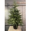680299 - Kerstboom kunst in pot - buiten - met 80 lampjes - 90cm hoog - werkt op batterij