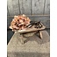 # Plantentafel 24x13x14 cm Bruin Hout Kruk