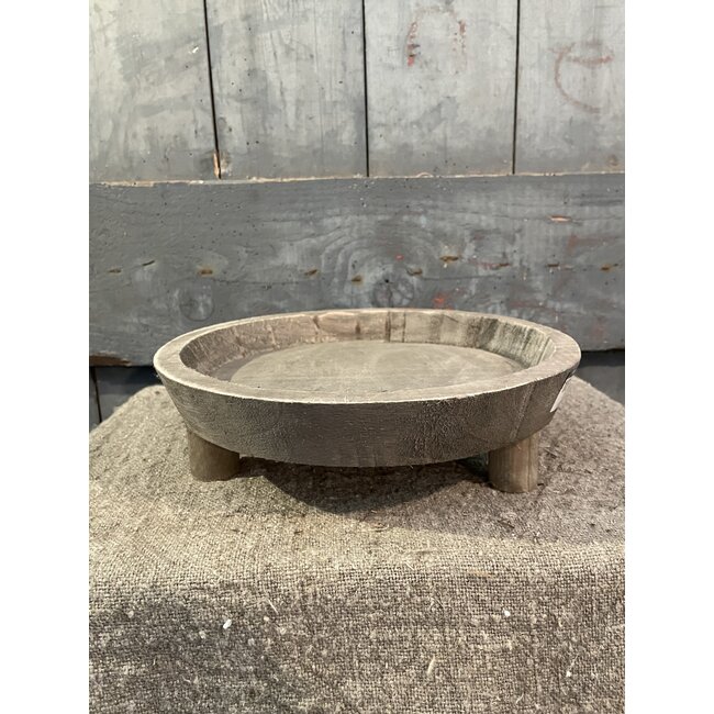 # Decoratie schaal Ø 26x7 cm Bruin Hout