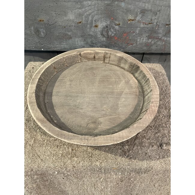 # Decoratie schaal Ø 26x7 cm Bruin Hout