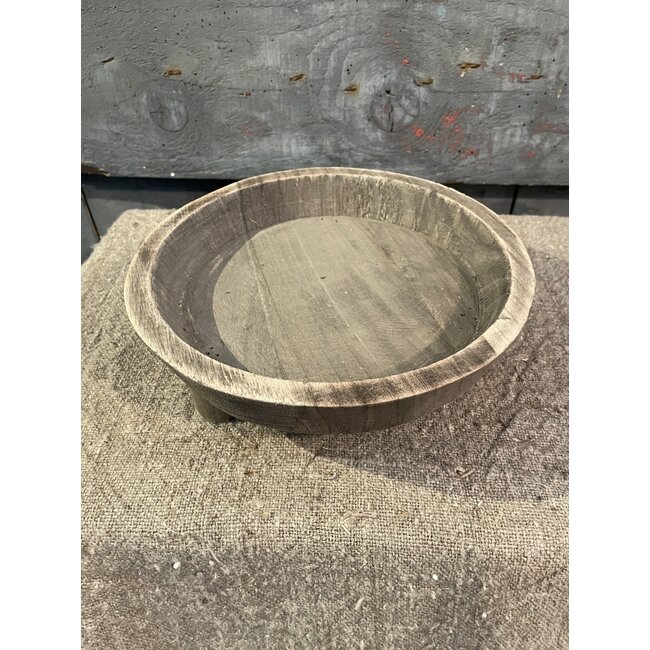 # Decoratie schaal Ø 22x7 cm Bruin Hout