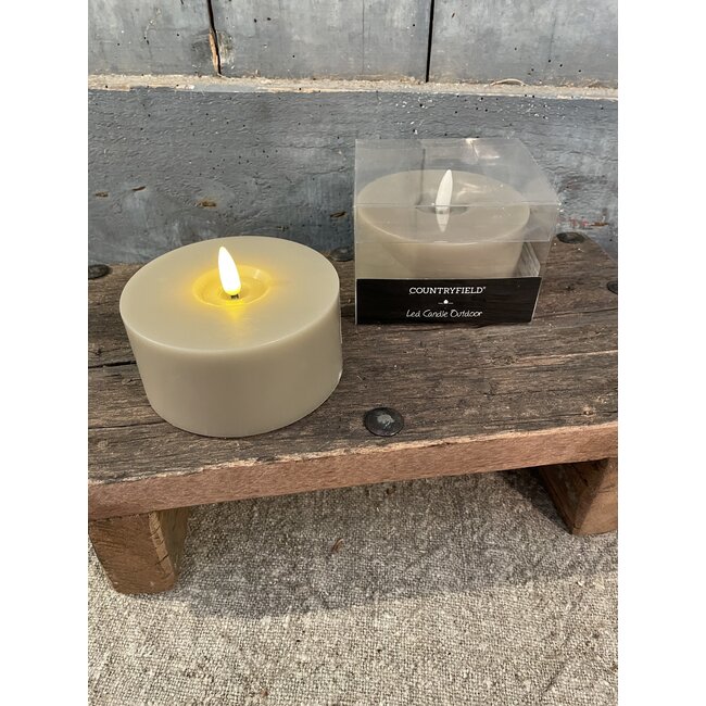 Countryfield # Stompkaars Ø10CM LED ro Patio XS beige-L10B10H7,5CM