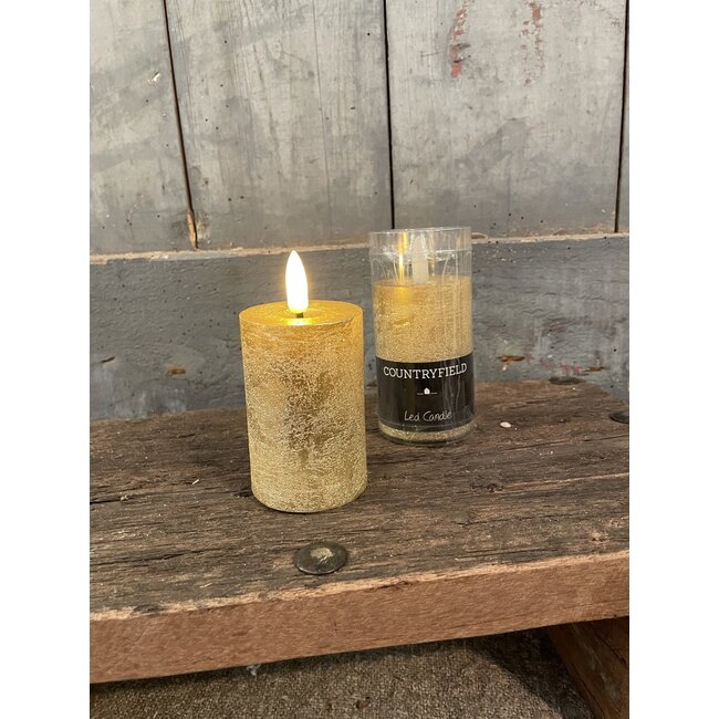 Countryfield Stompkaars rustiek Ø5CM LED ro Lyon S goud-L5B5H10CM