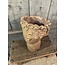 ^^Planter Face Concrete Gold 17.5x17x25.5cm