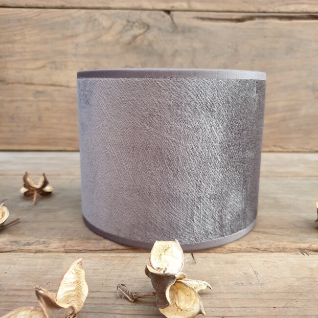 2014 - KKL - lampenkap - Grijs-taupe velours - 15 cm