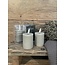 Countryfield # Set van 2 ledkaarsen grijs - 5 x 6,5 cm - excl. 2AAA batterijen