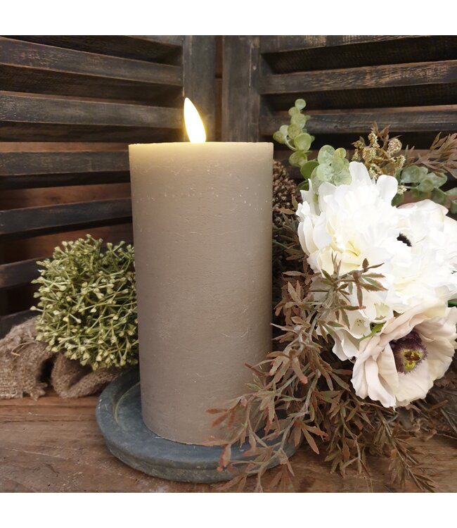 Countryfield Stompkaars rustiek Ø7,5CM LED ro Lyon L grijs-L7,5B7,5H15CM