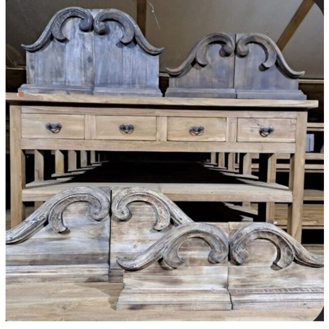 mix - Set van 2 houten ornamenten - klein