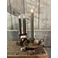 LED waving dinerkaars wax steady binnen - grijs - set van 2 stuks