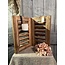 Houte dubbel louvreluik - 40 cm hoog - 2 x 26 cm breed - naturel