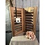 Houte dubbel louvreluik - 50 cm hoog - 2 x 26 cm breed - naturel