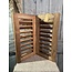 Houte dubbel louvreluik - 50 cm hoog - 2 x 26 cm breed - naturel