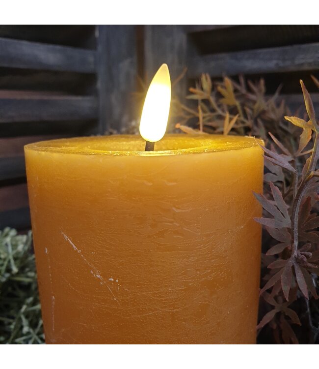 Countryfield # Stompkaars rustiek Ø7,5CM LED ro Lyon M amber-L7,5B7,5H12,5CM