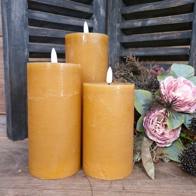 Countryfield Stompkaars rustiek Ø7,5CM LED ro Lyon M amber-L7,5B7,5H12,5CM