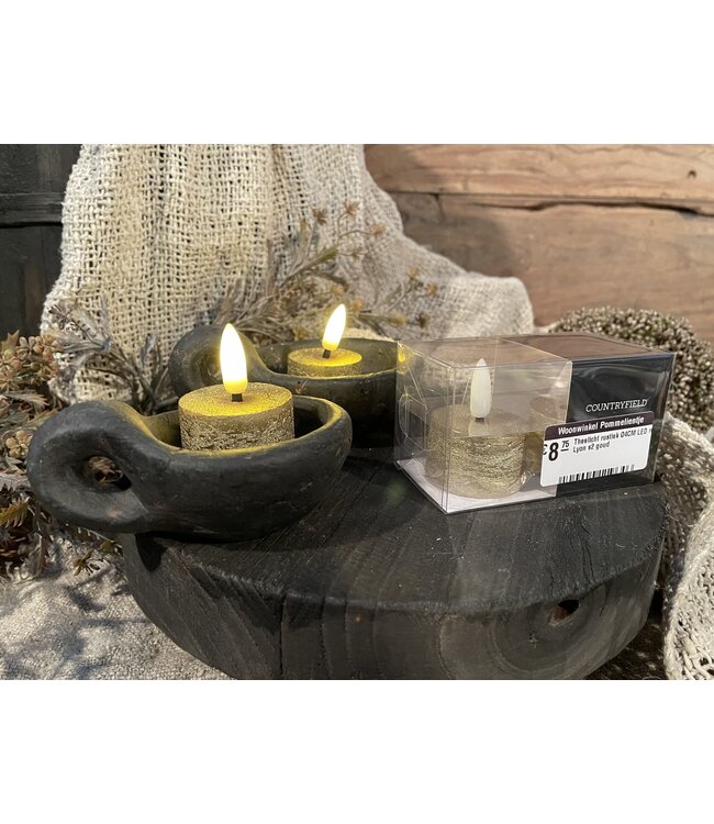 Countryfield Gouden LED waxinelichtjes 4 cm