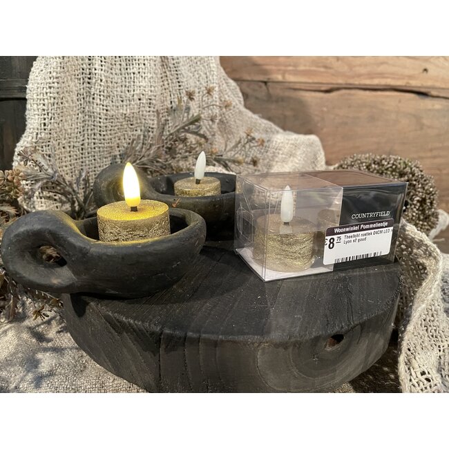 Countryfield # Gouden LED waxinelichtjes 4 cm