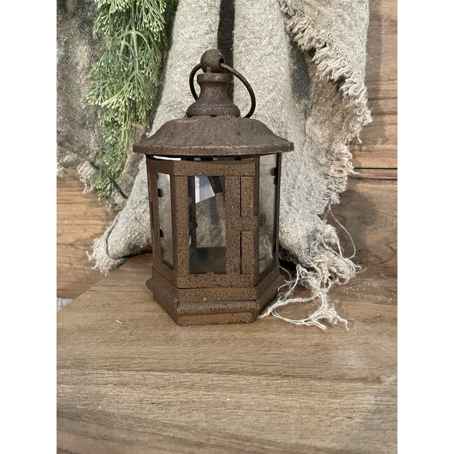 Countryfield # Lantaarn vk Bazel roest-L11,5B11,5H20CM
