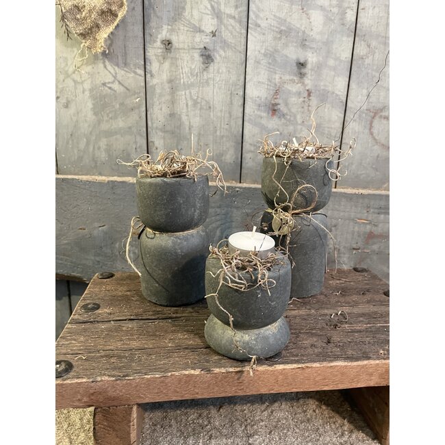 # Tealightholder Cylinder with Rope Majestic Vintage - Kleinste