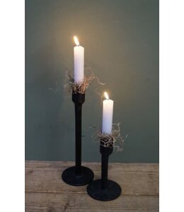 # W246 - Kandelaar - smeedijzer - L - 8 x 8 x 26 cm - per stuk