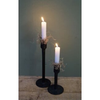 W246 - Kandelaar - smeedijzer - L - 8 x 8 x 26 cm - per stuk