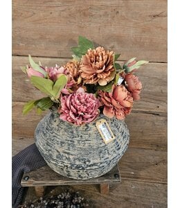 ## wordt niet verzonden - Mix - Rattan Claypot - ca. 40 x 40 x 70 cm - per stuk - ieder exemplaar is uniek