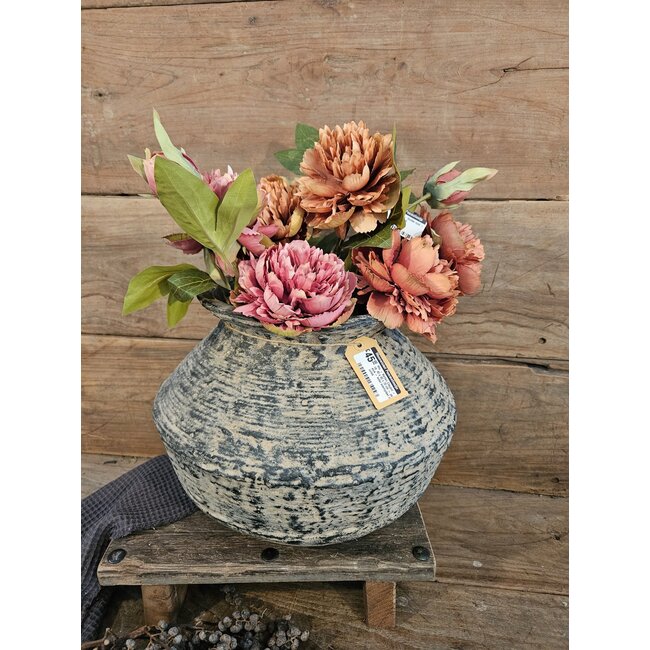 ## wordt niet verzonden - Mix - Rattan Claypot - ca. 40 x 40 x 70 cm - per stuk - ieder exemplaar is uniek