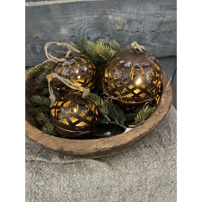 # Metalen kerst bollen set (3 Stuks) per set